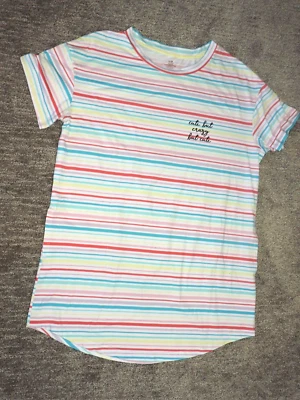 Secret Treasures Short Slv Multicolor SZ S-M Poly/spandex Sleep Shirt w/Pockets - Image 1 of 2