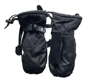 REI BLACK NYLON WATERPROOF WINTER MITTENS GIRLS BOY'S YOUTH CHILD SIZE SMALL 8 - Picture 1 of 2
