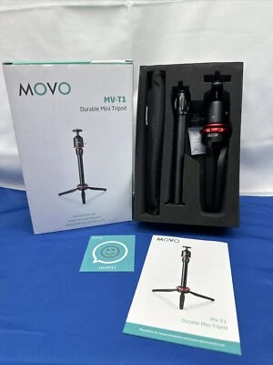 Movo MV-T1 Adjustable Aluminum Alloy Tabletop Tripod (Height Range: 3" to 16") - Image 1 of 4