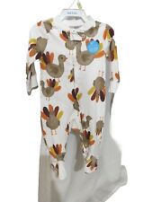 Carter's Baby Thanksgiving 2-Way Zip Sleep and Play White Size 3M 1312