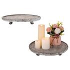 Wood Risers For Decor Rustic Round Wooden Pedestal Stand Tray For Display Far...