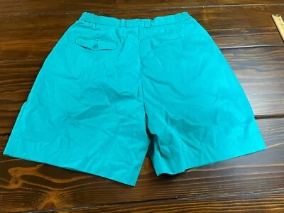 Шорты IZOD, женские размер 14, бирюзовые, плиссированные, винтажные, плоские спереди - Изображение 1 из 4