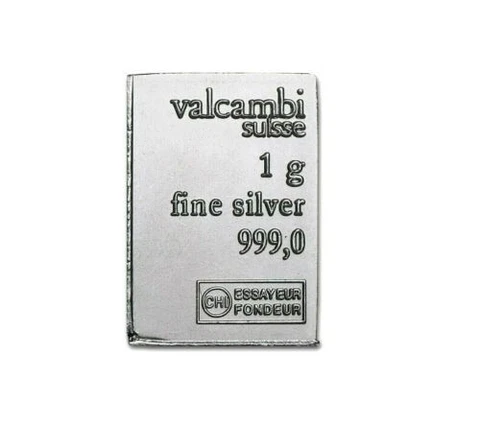 1 gram Silver Bar - Valcambi Cover