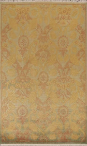 Exquisite Nepalese Wool Living Room Rug Bedroom 6x9 ft Green Carpet - Picture 1 of 21