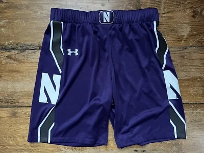 Under Armour Northwestern Wildcats Logo Replica Basketball Team Shorts Sz M $95 - Image 1 of 4