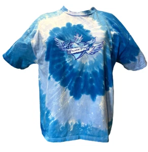 camicia rana della pace donna taglia grande vintage tie dye tshirt blu - Foto 1 di 5