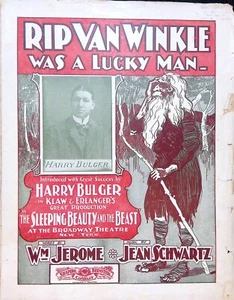 Partituras de Rip Van Winkle Was A Lucky Man Harry Bulger Jean Schwartz W. Jerome - Imagen 1 de 3