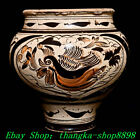 9.4"Old China Dynasty Cizhou Kiln Porcelain Flower Fish Carp Beast Tank Can Pot