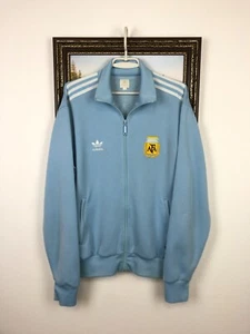 Vintage Adidas Originals Argentina Football Jacket Soccer Track Top Blue Size M - Picture 1 of 23