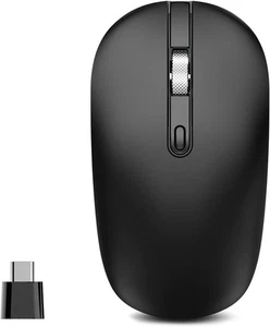 Type C Wireless Mouse, 2.4G Silent, Portable, USB C Receiver for Laptop & PC - Picture 1 of 6