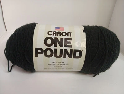Hilo Caron One Pound negro calibre 4 mediano 100 % acrílico nuevo Foto 1 de 2