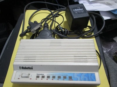 Módem fax 56K US Robotics modelo 0701 con adaptador de corriente y cable Foto 1 de 4