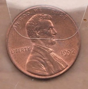 S105: Moneta Coin STATI UNITI One Cent 1992 - Picture 1 of 1