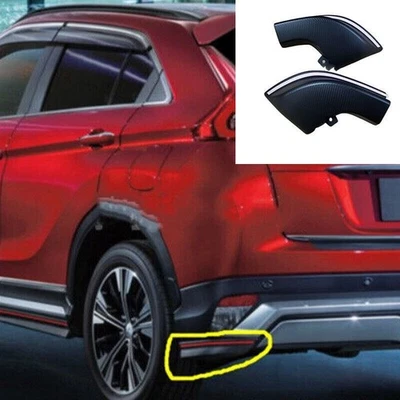 Parachoques trasero de fibra de carbono falda lateral labio para Mitsubishi Eclipse Cross 18-20 2 piezas Foto 1 de 4