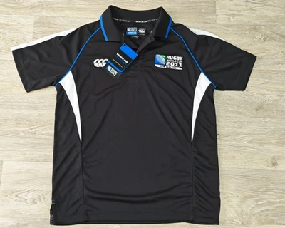 Canterbury New Zealand 2011 Rugby World Cup Black Winger Polo Shirt M 42” Jersey - Image 1 of 4