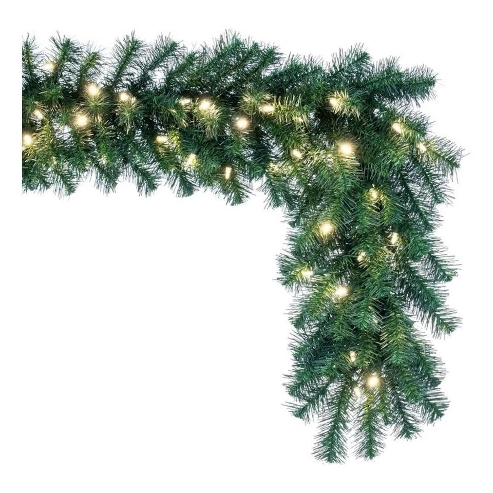 Светодиодные лампы Vickerman 50 x 14 дюймов Douglas Fir искусственная рождественская гирлянда зеленого цвета - Изображение 1 из 1