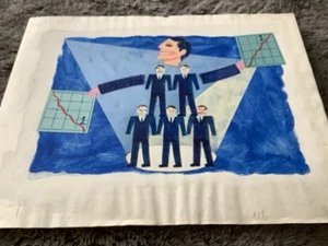 Rare Miles Aldridge Original Early Graphic Art From 80’s Money Talks Collage 2 - Bild 1 von 5