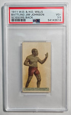 1911 W.D. & H.O. Wills Cigarettes Scissors Back Battling JIM JOHNSON PSA 3.5 VG+