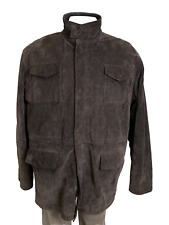 URBAN SPIRIT COAT 2XL BROWN Real Leather Suede Fleece Backing Detached Lining