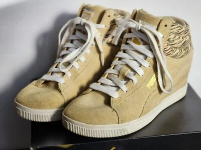 Puma PC Wedge Womens Sz 6.5 Coastel High Top Sneakers Beige  - Image 1 of 4