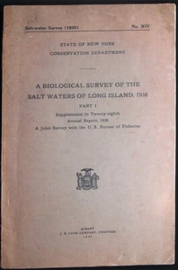 1938 LONG ISLAND NEW YORK SALT WATER FISHERIES SURVEY SHORELINE ECOLOGY HISTORY - Picture 1 of 5