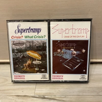 SuperTramp 2 Rare Version Cassette Lot  Crime Of The Century Crisis What Crisis - Image 1 of 4