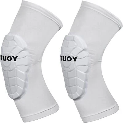 TUOY 压缩肘垫衬垫护臂 - 青少年大号白色  — 第 1/4 张图片