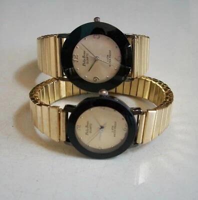 Men Or Women Philip Persio Casual Stretch Band Gold Finish Fashion Wrist Watch - Image 1 of 4