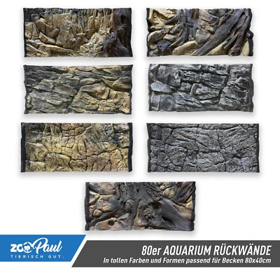 ZooPaul Aquarium Rückwand 3D 80x40cm Terrarium Hintergrund Stein Struktur NEU
