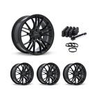 Wheel Rims Set with Black Lug Nuts Kit for 08-13 BMW 128i P847007 18 inch