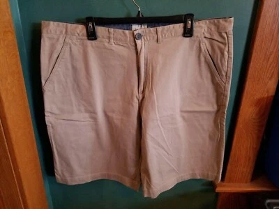 Jachs Mens Stretch  Flat Front Shorts  Khaki Size 42 - Image 1 of 4