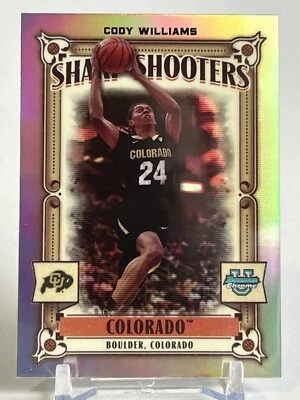 2023-24 Bowman Chrome U #SS-10 Cody Williams Sharp Shooters Colorado Buffaloes - Image 1 of 2