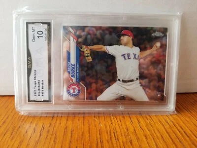 2020 Topps Chrome Brock Burke #159 Texas Rangers LA Angels GMA 10 - Image 1 of 2
