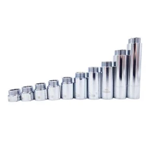 1/2" BSP (15mm) Pipe Extension Female x Male Chrome Plated Brass 10-100mm Long - Picture 1 of 12