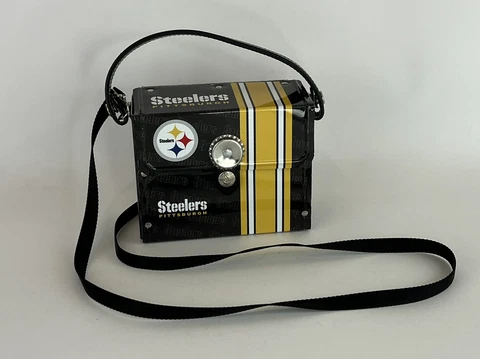 NFL Pittsburgh Steelers Little Earth Fan Metal License Plate Purse New No Tags Cover
