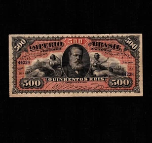 Brazil 500 Reis 1885 P-A243 * VF * - Picture 1 of 2