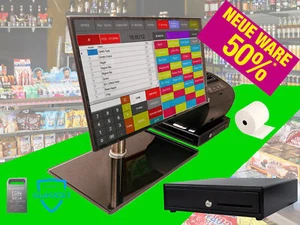 NEU mit TSE Touchscreen Kasse +BONDRUCKER KIOSK SCHNELLVERKAUF DÖNER BIERGARTEN - Bild 1 von 13