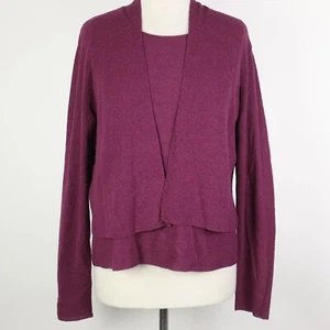 Conjunto sin mangas cárdigan abierto 100 % lana mediano Eileen Fisher para mujer - Imagen 1 de 7