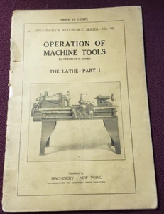 Machinerys Referenz Serie Drehmaschine Teil 1 Buch Nr 91 1912 Vatertag Geschenk - Bild 1 von 11