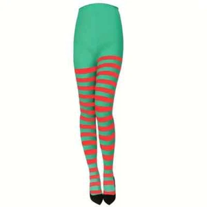 1 Pair Autumn and Winter Christmas Party Tights Stripes Colorful - Picture 1 of 16