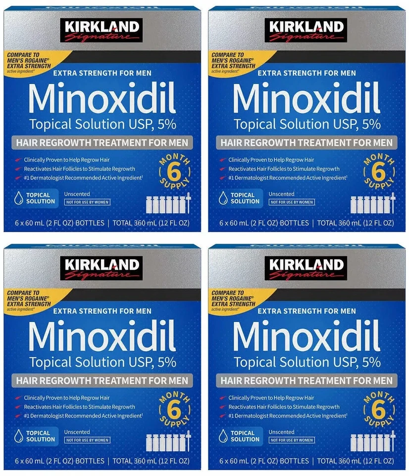 24 Months Kirkland Minoxidil 5% Extra Strength Men Hair Regrowth Solution, 01/27 - Image 1 of 1