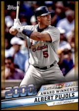 Albert Pujols 2020 Topps Decade's Best Series 2 5x7 Gold #DB-81 8/10 Cardinals