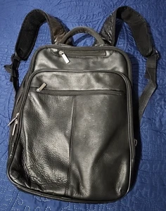 Kenneth Cole Reaction Manhattan Backpack 580675E Black Leather - Picture 1 of 14