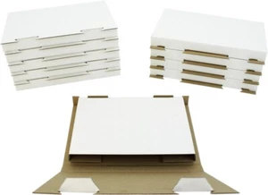 (10) White Sturdy Single DVD Shipping Boxes Mailers Retail Video Games #DVBC01 - Picture 1 of 3