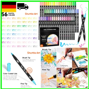 Shuttle Art 56 Brush Pen Set: Premium Filzstifte für Malen und Handlettering - Bild 1 von 9