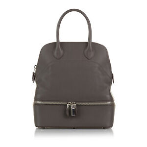 Authenticated Hermès Bolide Secret Gray Calf Leather Handbag