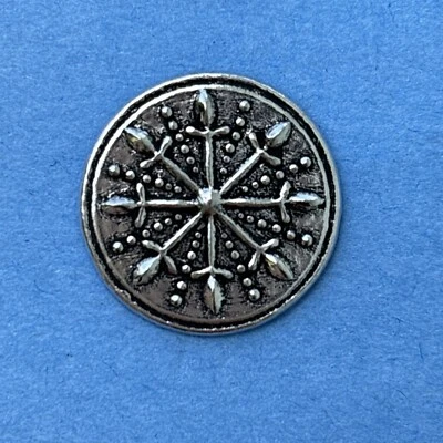 Vintage Pewter Buttons. Norwegian 8 NOS 5/8” Excellent. NEW FIND!!! - Image 1 of 4