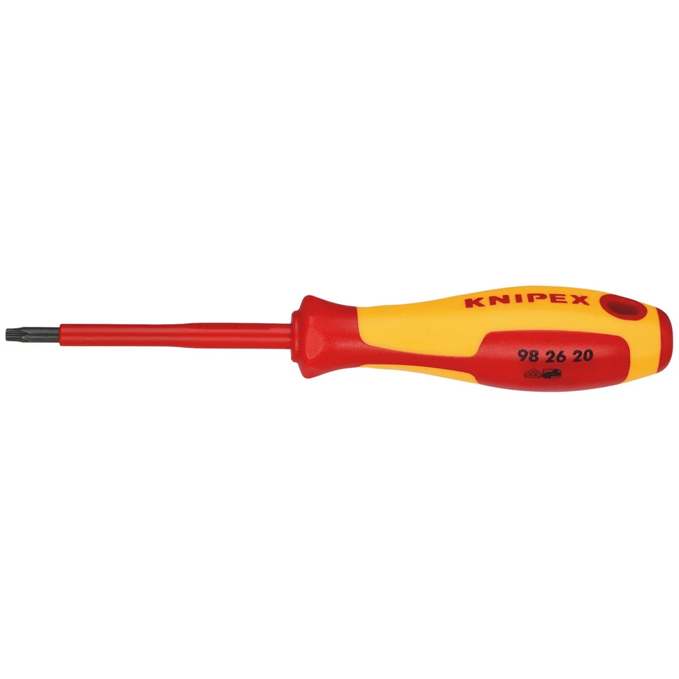 KNIPEX VDE Insulated Torx Screwdriver TX20 x 80mm Anti Roll Handle 34660 - Image 1 of 1