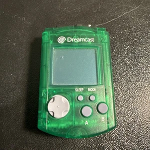 Sega Dreamcast Green Visual Memory Unit VMU Memory Card HKT-7000 Tested Works! - Picture 1 of 2