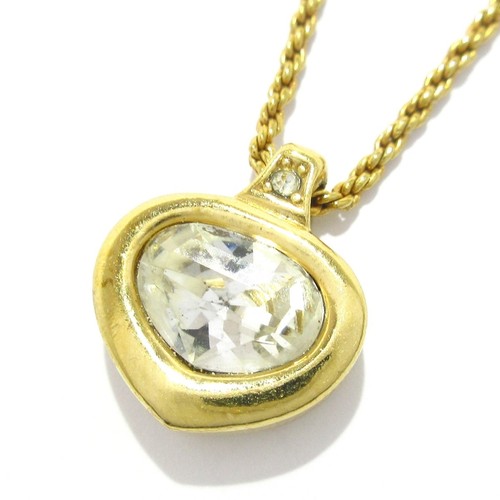 Autentica DIOR ChristianDior Collana con pietre color oro chiaro ferramenta
